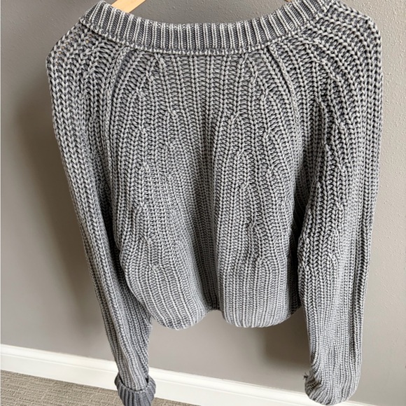 Free People Sweet Nothing Gray Knit Cardigan - Picture 5 of 7